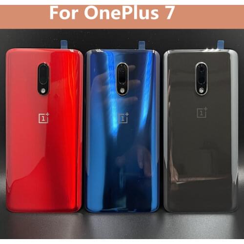 Glass Back Case For OnePlus 7 Battery Cover Back Rear Door Housing Replacement Parts For Oneplus7 Back Housing