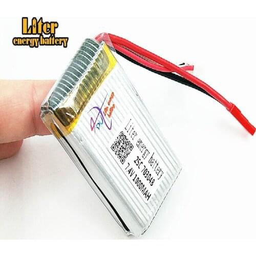10pcs/lot 7.4V 1000mAh 703048 25c lipo battery For V912 V262 V353 BQ202 UDI U829X aircraft model aircraft batteries lipo 2s