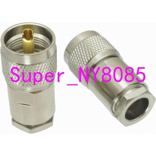 10pcs connector PL259 UHF male PLUG clamp RG8 LMR400 RG213 RG165 RG393 RG214