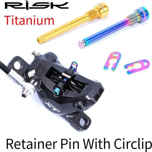 2pcs Titanium Alloy Bicycle Oil disc Brake Thread Pins Bolts Bike Brake Pads Caliper Fixed for SHIMANO XT Hydraulic Disc Brake