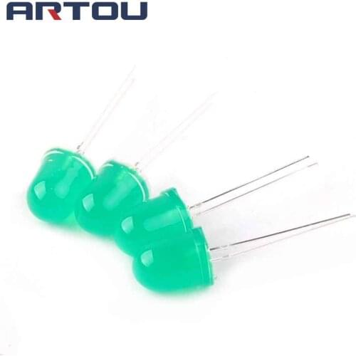 20PCS 10mm LED Lamp Ultra Bright Green LED Diode Green Light