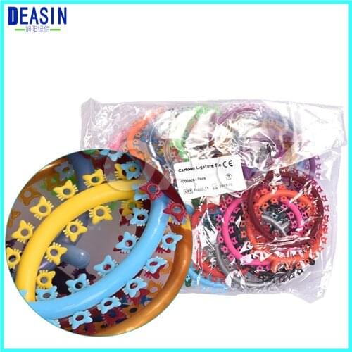 2018 High Quality 25 Piece / Bag Dental Orthodontic Ligature Ties Colorful Rubber Band Elastic