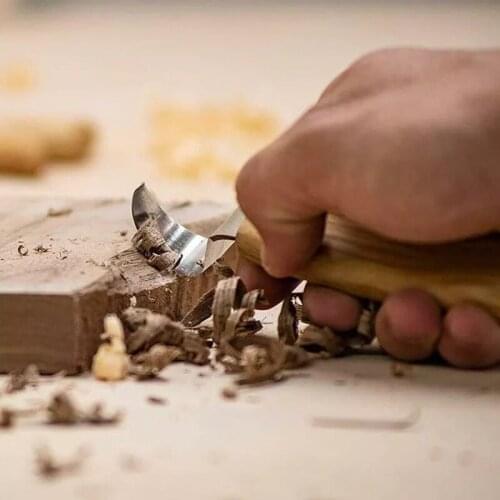 3PC/Set DIY Chisel Set Carving Knife And Fork Set Whittling Hook Knife Hand Chisel Tool Cutter