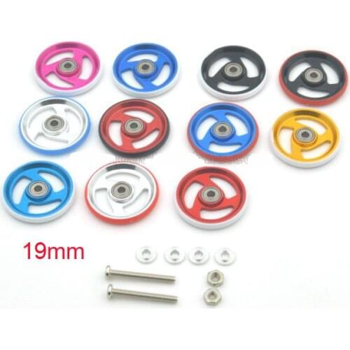 4PCS/8PCS 19mm EVO 94734 Guide Roller Ball Bearing Guide Wheel Low Friction Hard Rubber Ring for Tamiya Mini 4WD Car DIY Parts