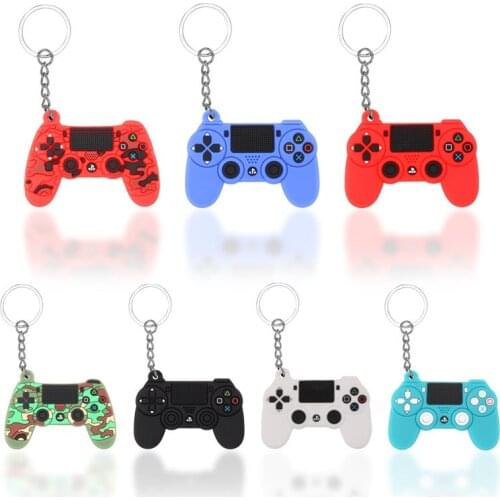 7 Colors Video Game Keychain Game Controller Keychain Pendant Handle Key Rings For Video Game Party Favors Birthday Gifts