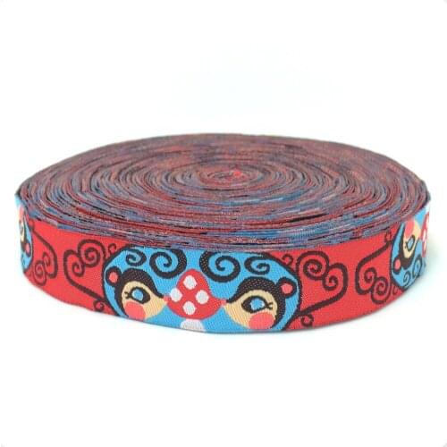 Zakka handmade accessories laciness ribbon Jacquard Ribbon with red mushrooms 5/8"16MM 10yards/lot