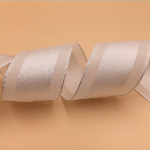 N1072 38mm X 25yards Wired Organza Edges White Satin Ribbon. Gift Bow,wedding,cake Wrap,tree Decoration,wreath