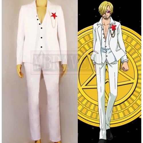One Piece Film Gold Vinsmoke Sanji Cosplay Costume Custom Made Free Shipping