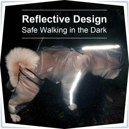 Rainy Season Pet Large Dog Raincoat Outdoor Waterproof Clothes Hooded Jumpsuit Cloak Small Large Dog Overalls Raincoat Supplies