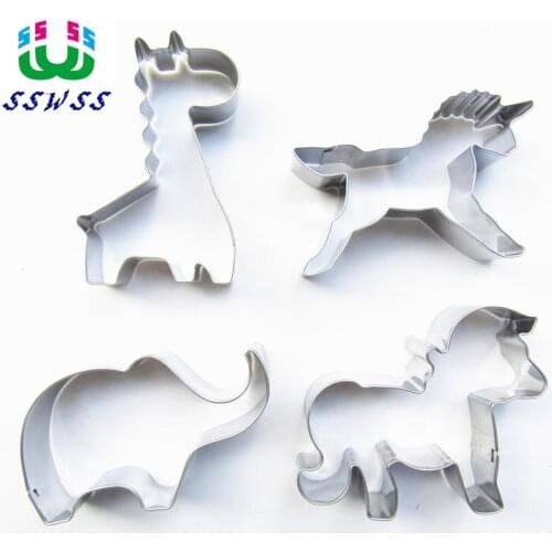 Giraffe,Elephant,Wildebeest,Horse,Cake Baking Molds,Four Cute And Charming Animal Shape Cake Decorating Tools,Direct Selling