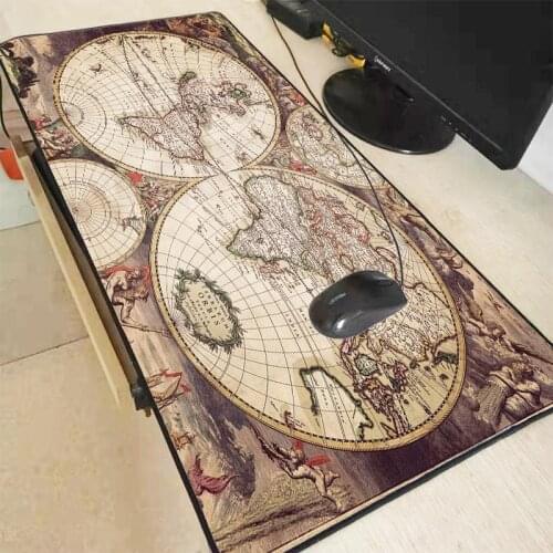 XGZ Gaming Mouse Pad Large Mouse Pad Gamer Locking Edge Mouse Mat Computer Mousepad Rubber World Map Game Keyboard Desk Mat XXL