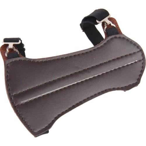 Artificial Cow Leather Archery Arm Guard Protect Safe Hunting Gear