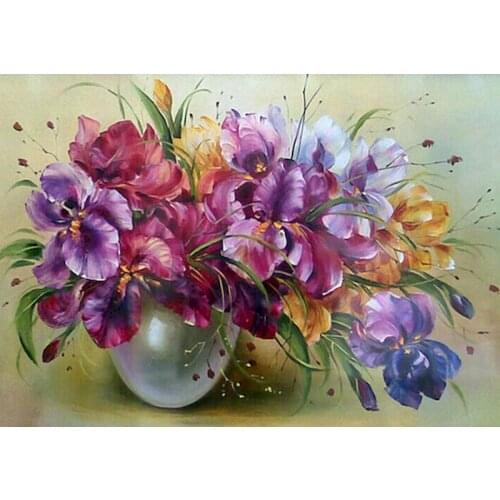 GATYZTORY DIY Diamond Painting Flowers New Arrival Full Drill Square Diamond Embroidery Wall Art Picture Of Rhinestones