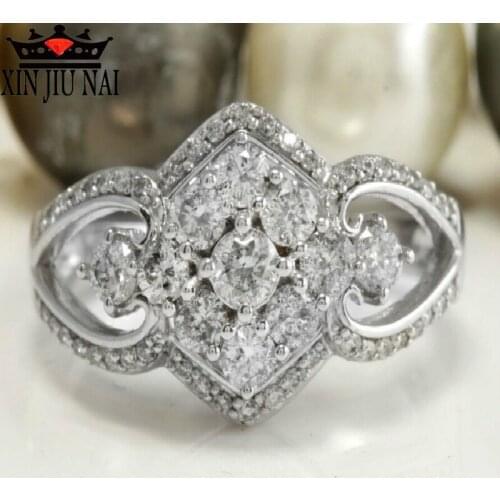 Korean Geometric Square Women Rings Inlaid Zircon Trendy Charm Hollow Wedding Engagement Rings Promise Jewelry Gifts Bague Femme