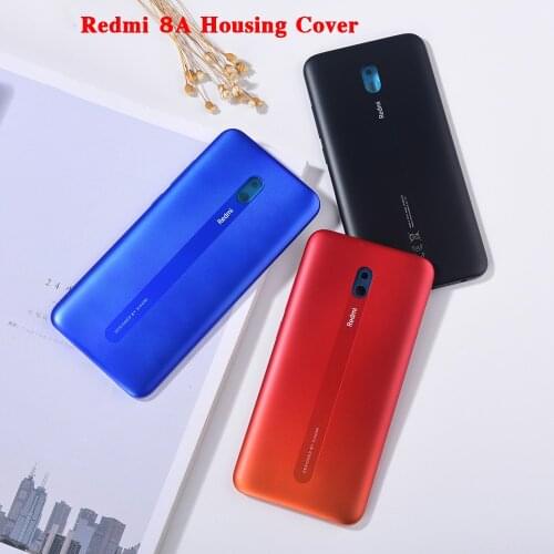 Housing For Xiaomi Redmi 8A Back Battery Cover Rear Door Housing Panel Replacement For Red Mi 8a With Side Button Logo 6.2 Inch