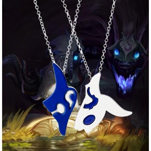 League Legends LOL Jewelry Lover Necklace Kindred/Eternal Hunters XAYAH and RAKAN Couples Pendants Necklaces Gift