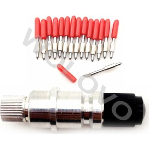 15pcs 45 Degree Graphtec CB15U CB15 Blades Vinyl Plotter Cutter + Blade Holder