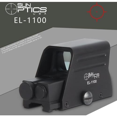 Spike Matt Black Tactical EL-1100 Holographic Reflex Red Green Dot Sight Outdoor Hunting Sight Scope Brightness Adjustable