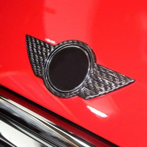 Carbon fiber Pattern sticker outside decoration Emblem Front old badge for MINI COOPER F55 F56 F54 car styling body sticker