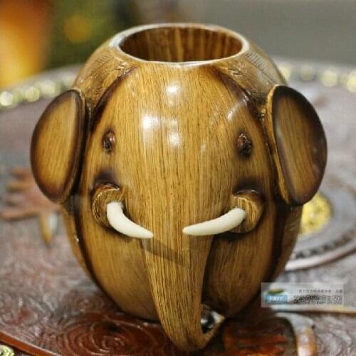 Elephant shaped resin desktop pen holder Desk Organizer