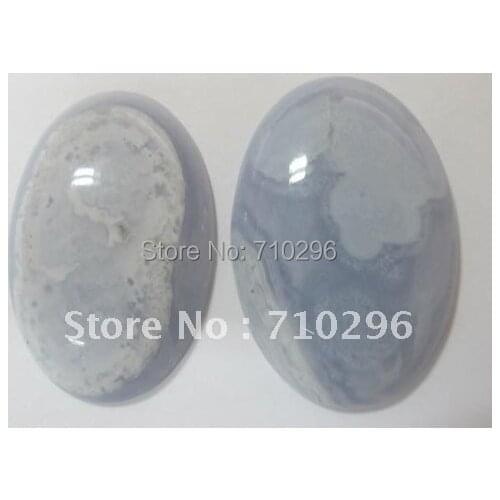 New high quality Blue Chalcedony Blue lace agat e 30x40mm Oval Gem stone pendant stonejewelry diy 5pcs/lot