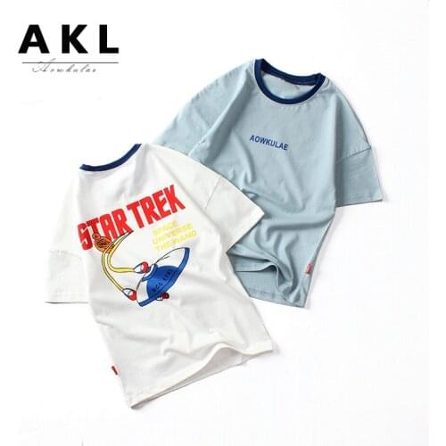 Baby Boys Clothes 2021 New Summer Childrens Cotton T Shirts Casual Loose Letter Print T Shirts for Teen Boys Childrens Clothes