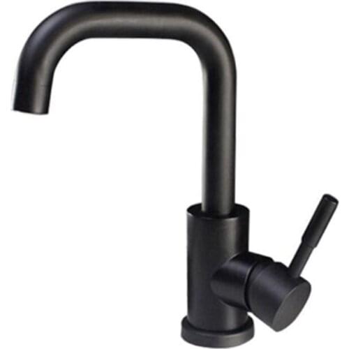 Wholesale Fashion 304 stainless steel single cold single lever bathroom basin faucet free shipping include 50cm plumbing hose