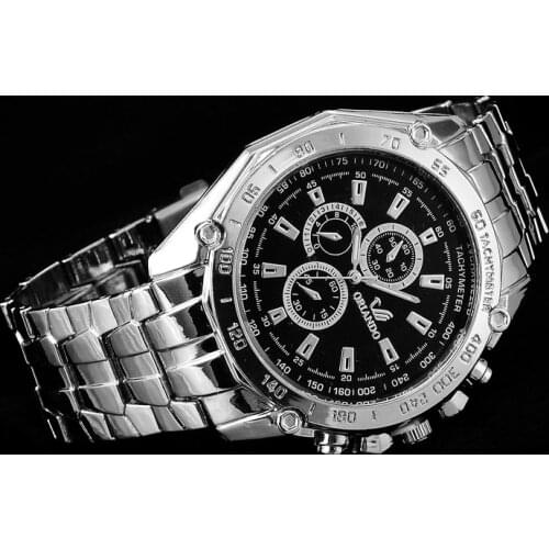 Orlando Men Watches Steel Watch Quartz Wrist Watches Men-watch erkek kol saati reloj hombre 2020 horloges mannen orologio uomo