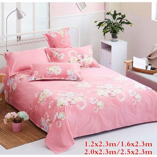 Bedsheets 1Pcs Polyester Cotton Printed Fitted Sheet Bed Linen Cover Sheet 160X230 (Not Including Pillowcase And Duvet Cover)
