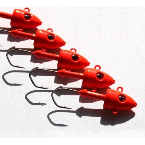 Fishing gear with 7-45g heavy head shape hook fish hooks lead jig head tackle lure hook alabama anchor