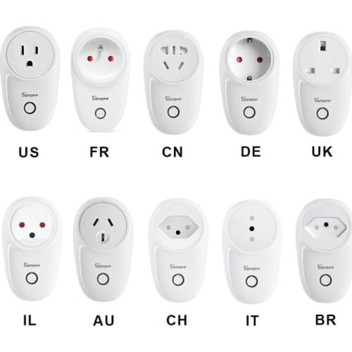 Hot Sale SONOFF S26 Wifi Smart Socket Power Switch EU/UK/US Plug APP/Vocie Remote Control Socket Outlet Timing Works With Alexa