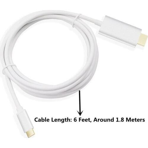 USB C to HDMI Adapter 4K 30Hz Type C 3.1 Male to Male Cable Adapter Converter for New MacBook
