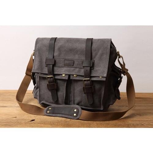 Bagail Unisex Large Capacity Multi-pocket Casual Tote Bag Large Multi-function Canvas Shoulder Bag Outdoor laptop Bag