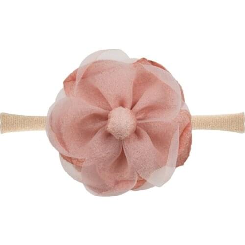 W3JF 10Pcs Baby Girls Flower Headbands Nylon Elastic Floral Head Wraps Photography Props for Newborn Infant Toddlers Princess