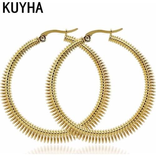 Fashion Hoop Earrings 3 Sizes Party Jewelry Accessories for Women OL Mother Day Present Statement New