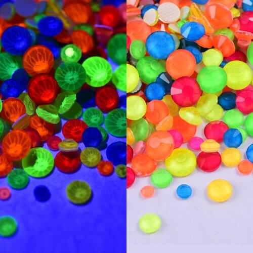 1200pcs Mix Size Hot Fix Rhinestone Box стразы Neon Rhinestone Flatback Crystal Strass Hotfix Rhinestone For DIY Decortion B3946