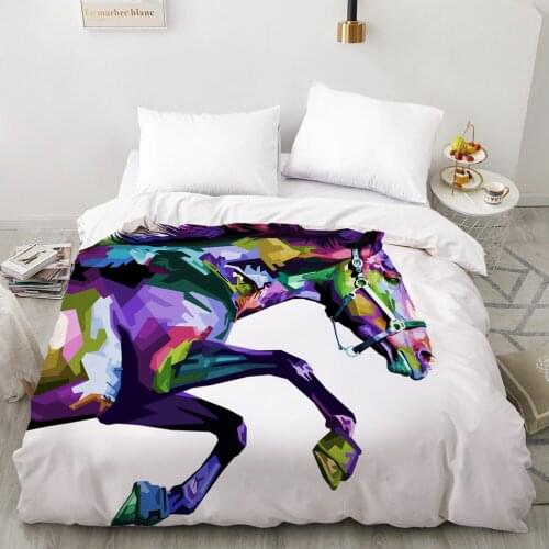 3D Duvet cover Quilt/Blanket/Comfortable Case Luxury Bedding 135 140x200 150x200 200x220 for Home Colorful animal running