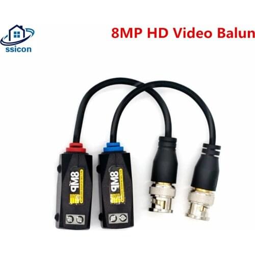 5 Pairs 4K 8MP HD CCTV Video Balun Passive Screw Balun BNC Video Transceiver Twisted Pair For Security Camera
