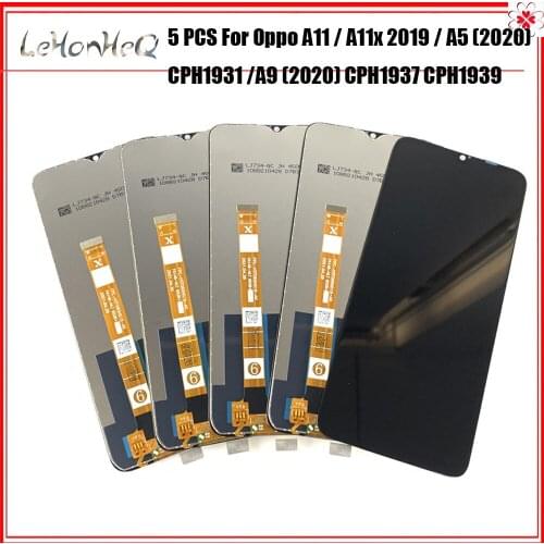 5 Piece/lot LCD For Oppo A11x / A9 2020/ A5 2020 LCD Display Touch Screen Digitizer Assembly For OPPO A9 2020 Display