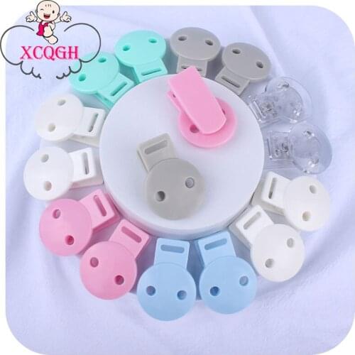 XCQGH 5PCS Plastic Baby Pacifier Clips Round Nipple Clip for DIY Pacifiers Chain