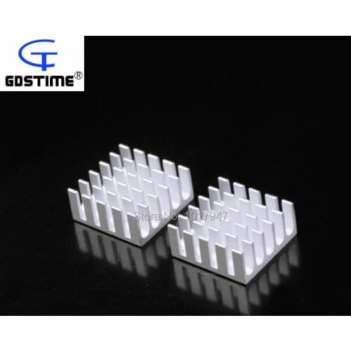 50 Pieces lot 22x22x10mm Aluminum IC Cooling Cooler Heat Sink Heatsinks