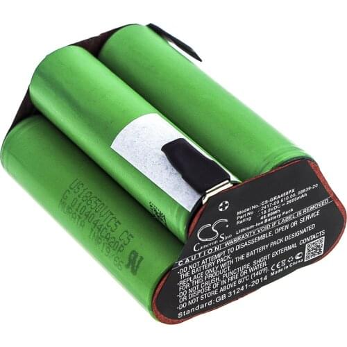 CS 2600mAh / 46.80Wh battery for Gardena 02417-20, Accucut 400Li, Accucut 450Li 08839-20, 2417-00.610.00