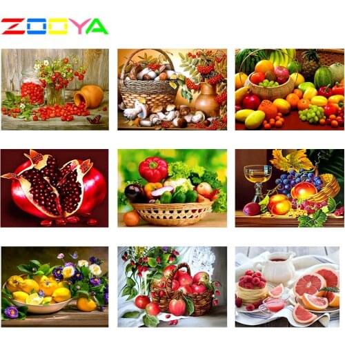 Fruit Full Display Square/Round Scenery Landscape 5D Diamond Painting Diamond Embroidery Cross Stitch Diamond Mosaic Home H897