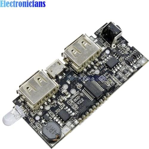 Autmatic Protection! Dual USB 5V 1A 2.1A Mobile Power Bank 18650 Battery Charger PCB Board Module LCD Display For Phone DIY