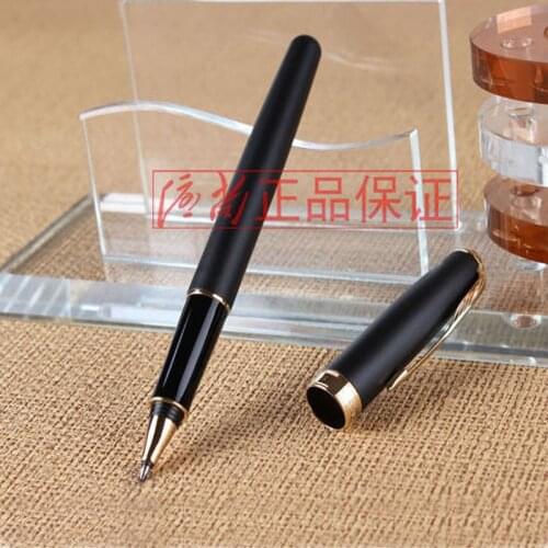 Free Shipping Matte Black Roller Ballpoint Pen School Office Supplies Material Escolar Stationery Sonnet Sign Pen Refill 0.5 mm