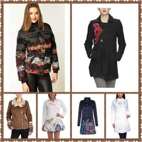 Desigual, a Spanish fashion designer, is offering a new winter warm womens printed slim down coat for women