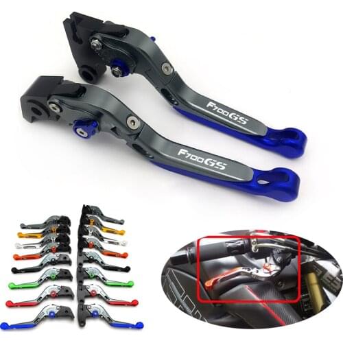 For BMW F700GS 2013-2016 CNC Aluminum Adjustable Motorcycle Folding Extendable Clutch Brake Levers Handle Accessories Orange Red