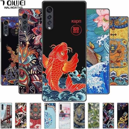 For LG Velvet 5G Case 6.8 inch 3D Retro Emboss Silicone Phone Cover For LG Velvet 5G Cases Soft Relief Funda for For LGVelvet