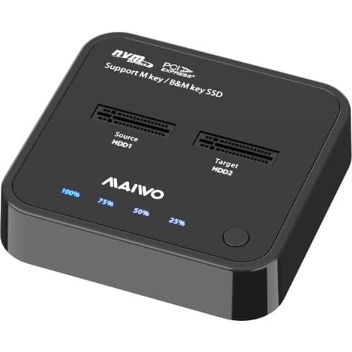 MAIWO K3016S/K3016P USB 3.1 Type C Solid Hard Drive Docking M.2 SSD SATA NVME 2242/2260/2280/22110 Dual Bay Station 2-4TB