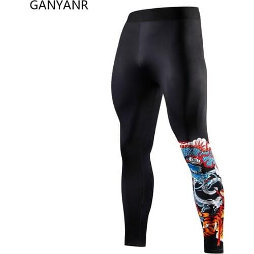 GANYANR Gym Compression Pants Running Tights Men Leggings Sportswear Fitness Sport Basketball Sexy Track Crossfit Winter Long
